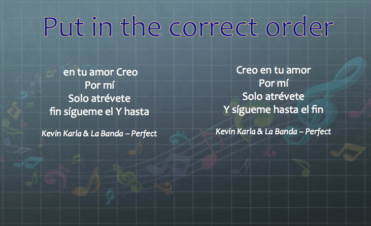 put in the correct order